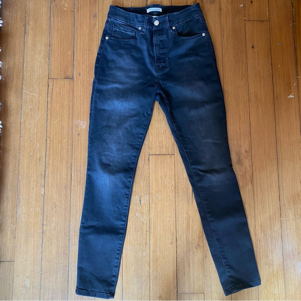 Good American Black Good Legs Crop 27